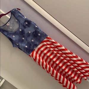 Lularoe Stars and Stripes Nicki Tank Dress